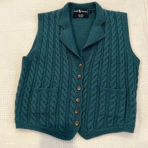 Ralph Lauren 100% Wool Sweater Vest Vintage